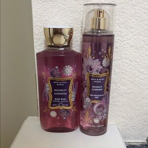 Bath & Body Works Moonlit Goddess Body Wash & Mist - Purple with Gold Accents